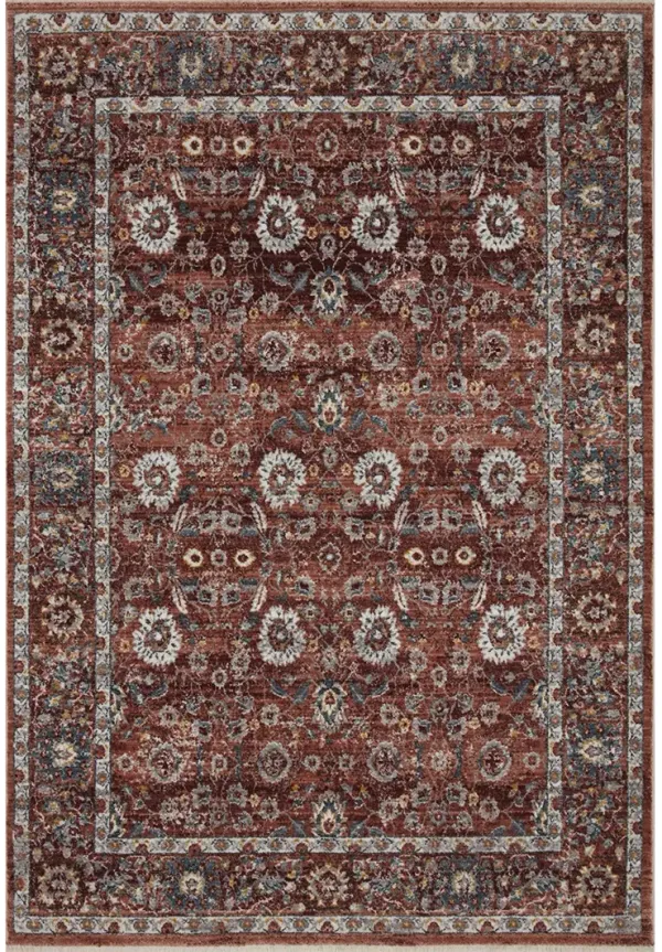 Samra Brick/Multi 2'7" x 8'0" Runner Rug