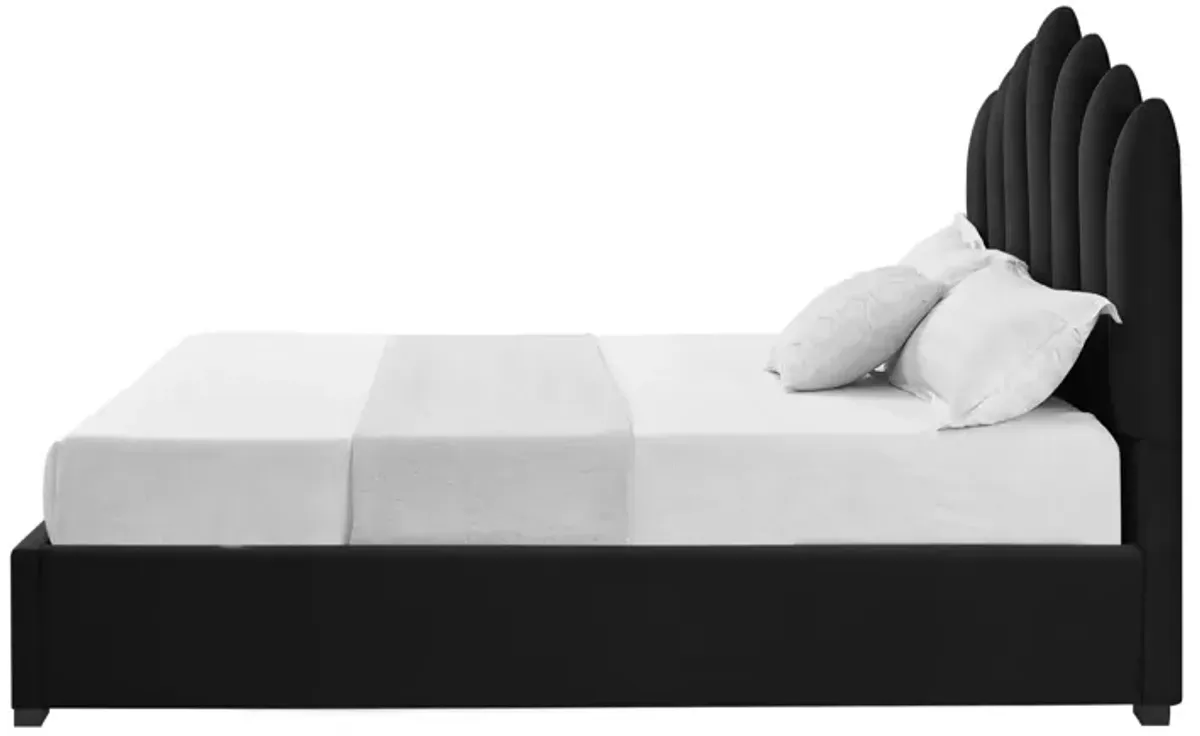 Inspired Home Goldy Velvet Platform Bed