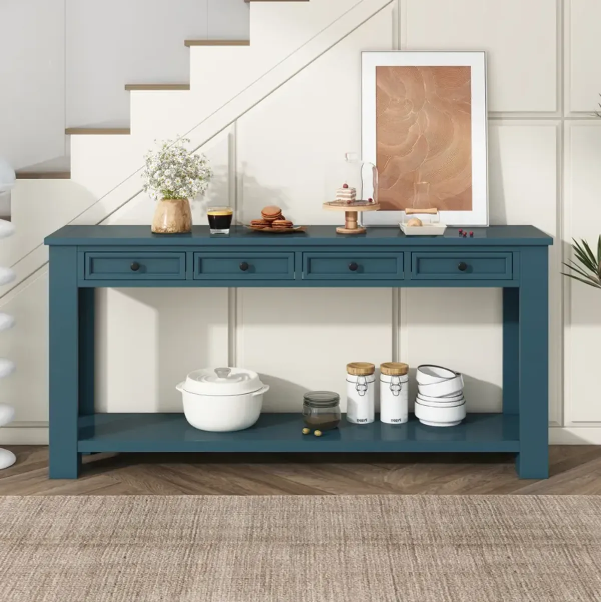 Merax Modern Console Table  with Storage Drawers