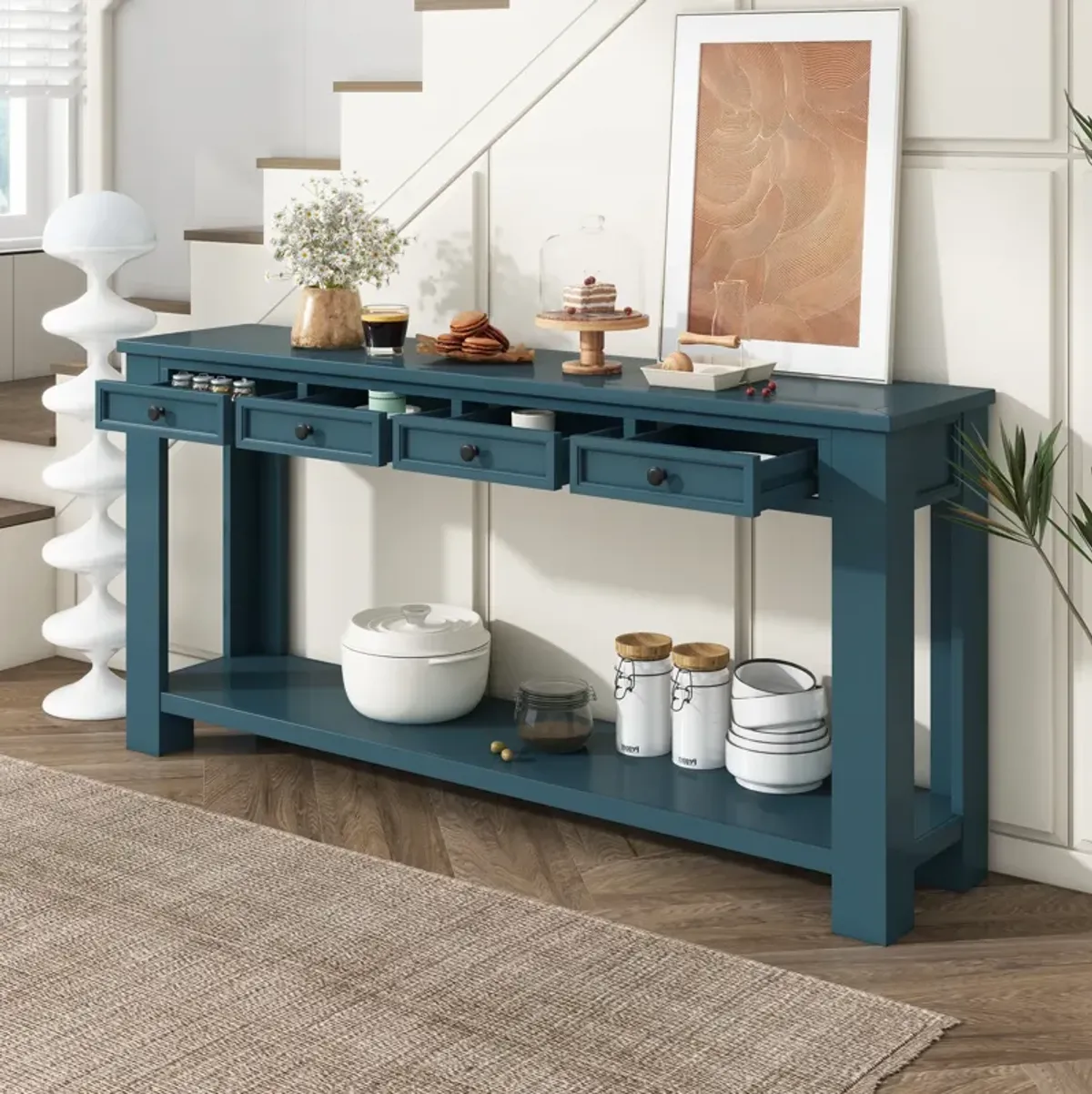 Merax Modern Console Table  with Storage Drawers