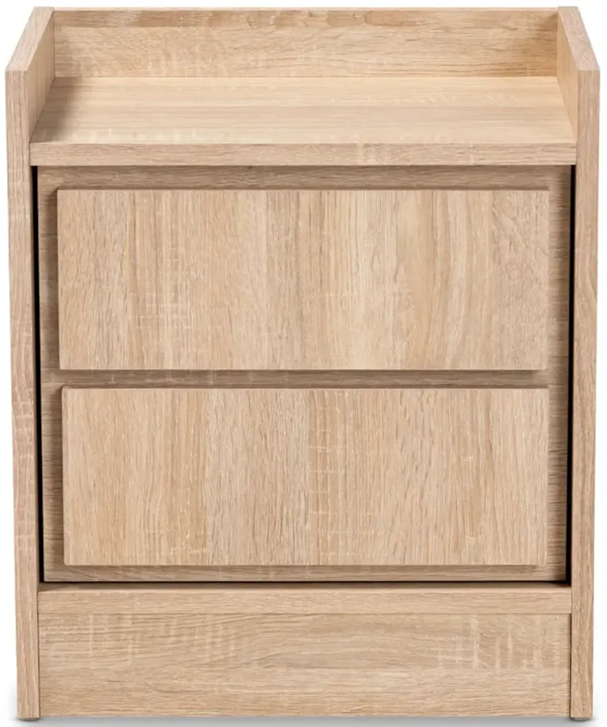 Baxton Studio Hale Modern and Contemporary Oak Finished Wood 1 Door Nightstand