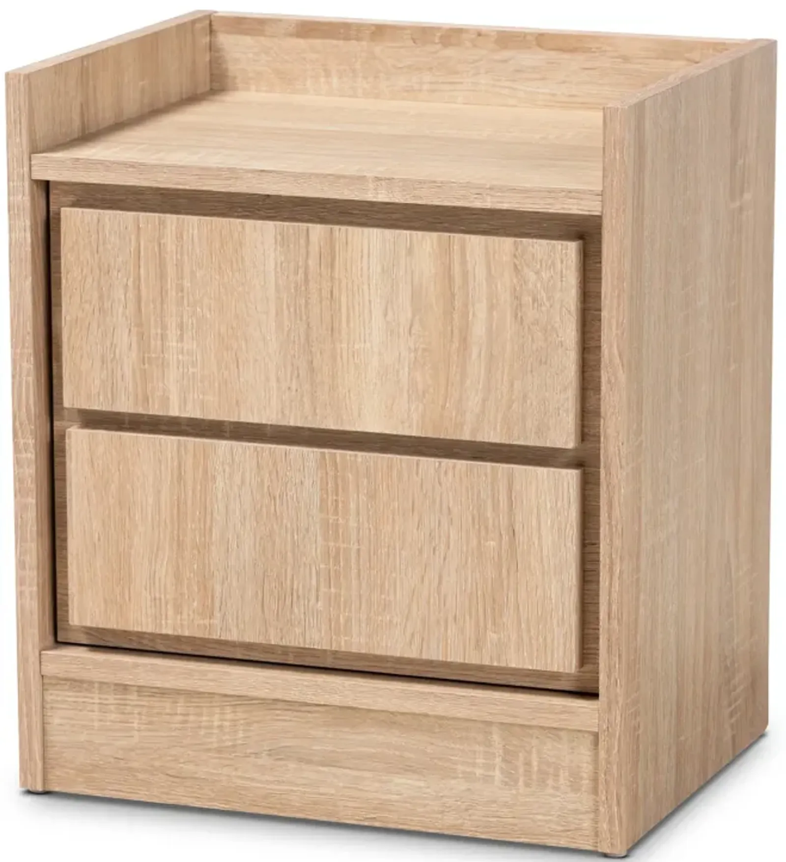 Baxton Studio Hale Modern and Contemporary Oak Finished Wood 1 Door Nightstand