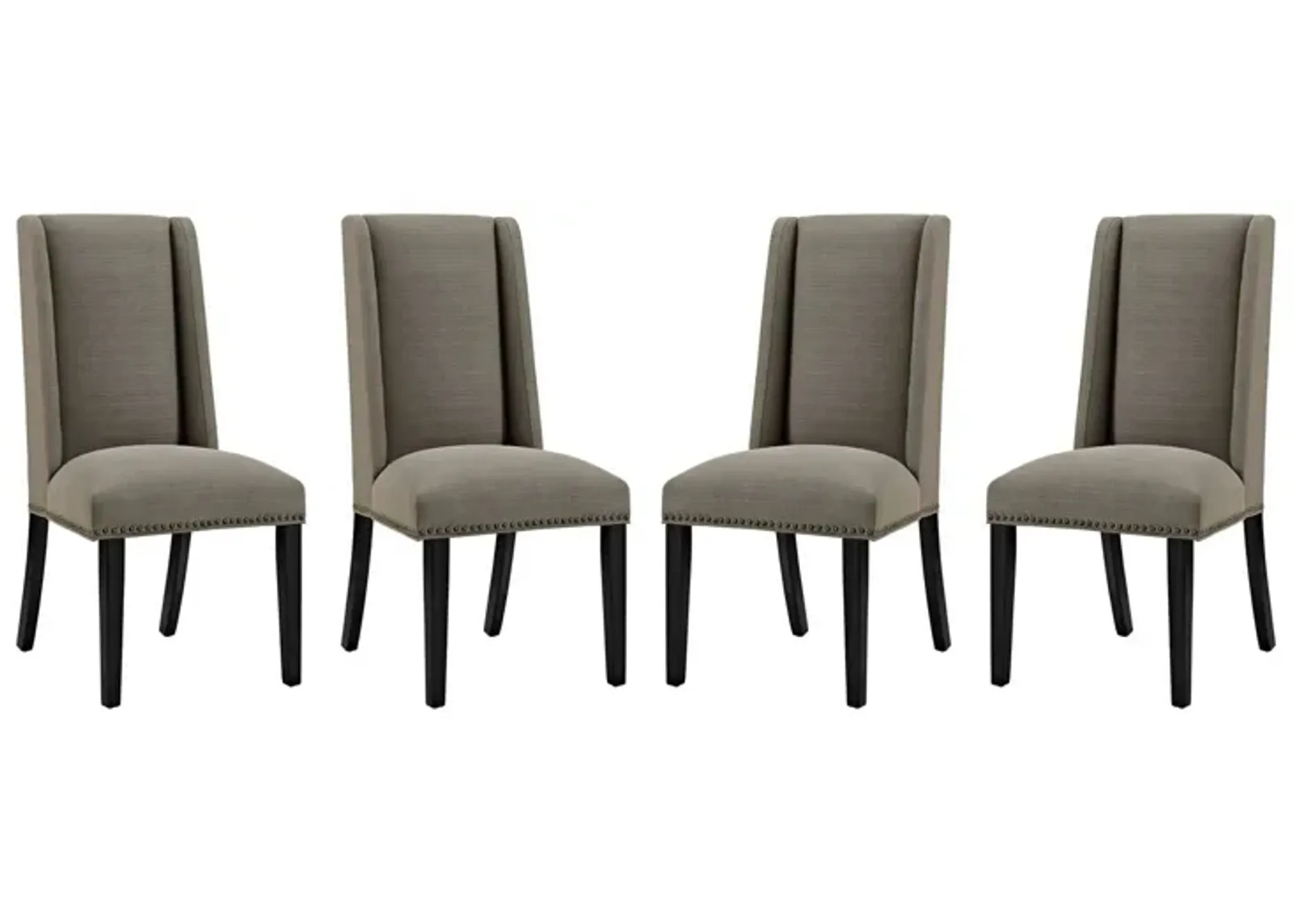 Baron Dining Chair Fabric Set of 4-Benzara