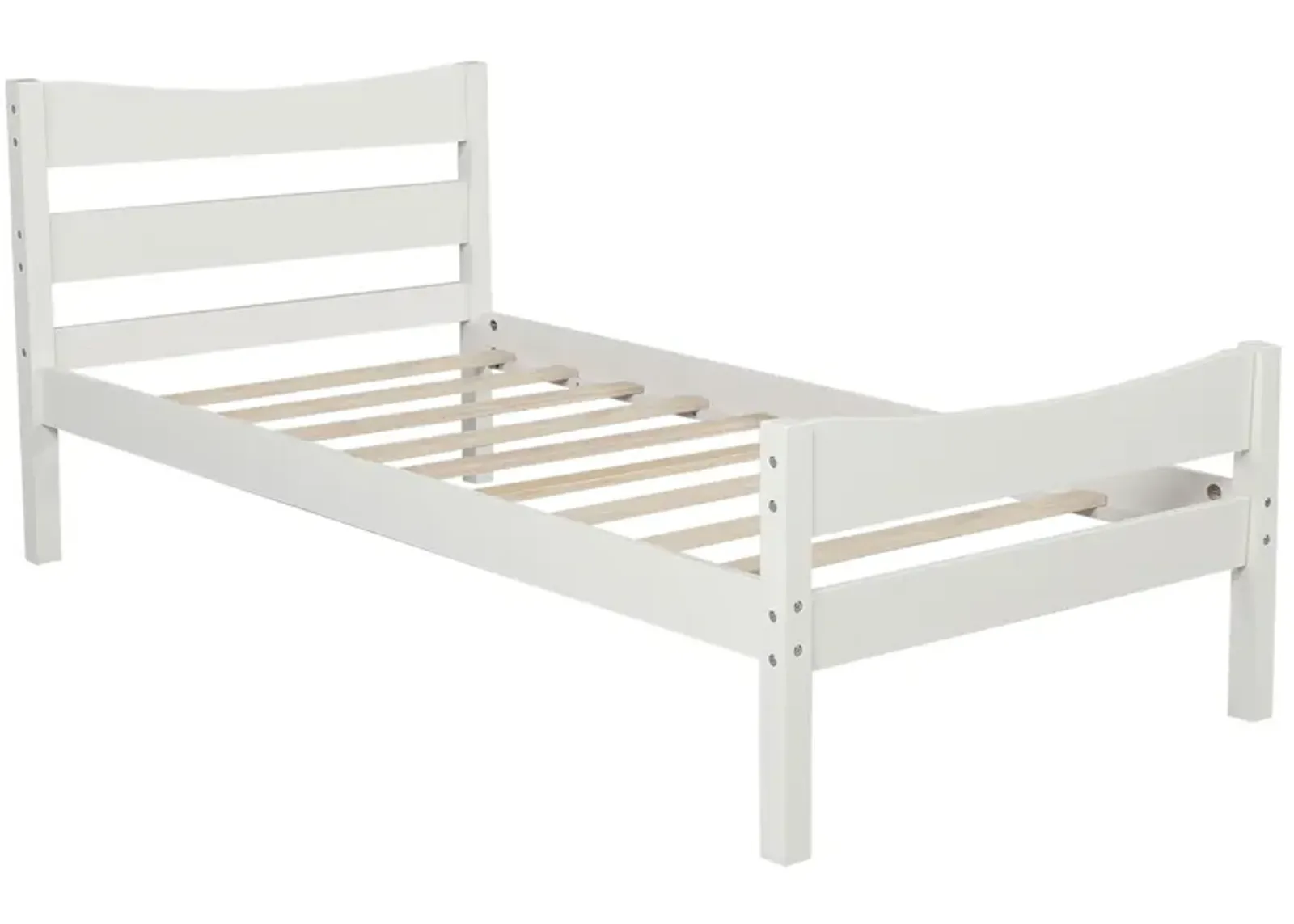 Merax Wood Platform Bed with Headboard and Wooden Slat Support