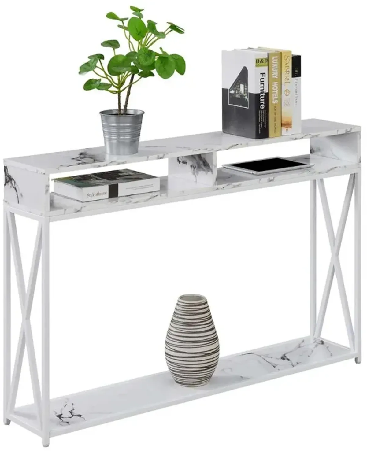 Convenience Concepts Tucson Deluxe Console Table with Shelf, R4-0545