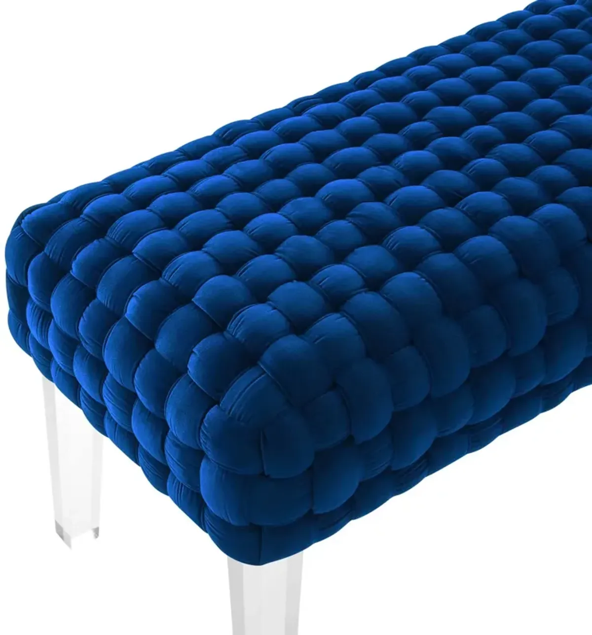 Prologue Woven Performance Velvet Ottoman