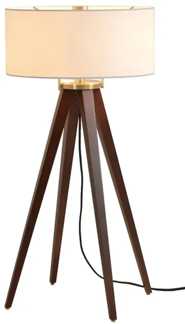 NOVA OF CALIFORNIA Quattro Table Lamp - Dark Walnut