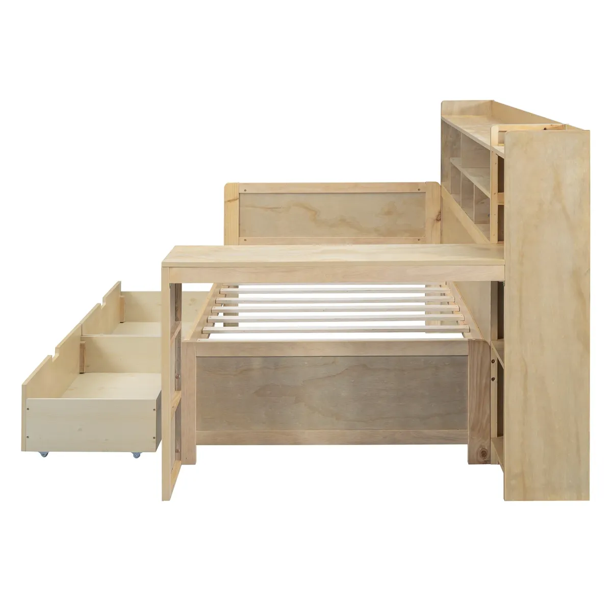 Merax  Daybed with Storage Shelves