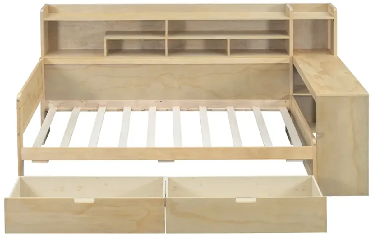 Merax  Daybed with Storage Shelves