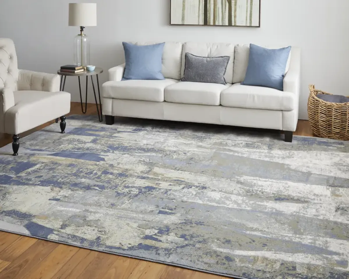 Clio 39K6F Blue/Gray/Tan 2' x 3' Rug