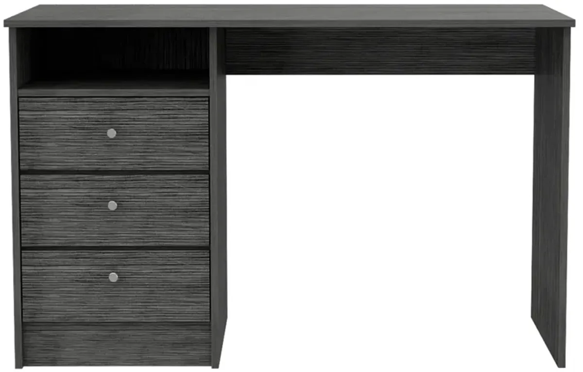 Andalucia 3 Drawer Computer Desk, One Shelf -Smokey Oak