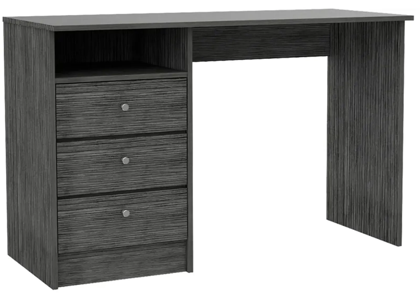 Andalucia 3 Drawer Computer Desk, One Shelf -Smokey Oak