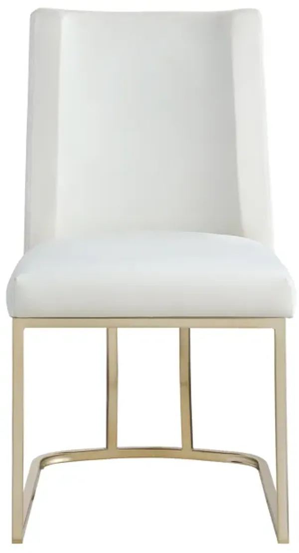 Streamdale Dining Chairs, Velvet Upholstered Side Chair, Metal Legs (Set Of 2)