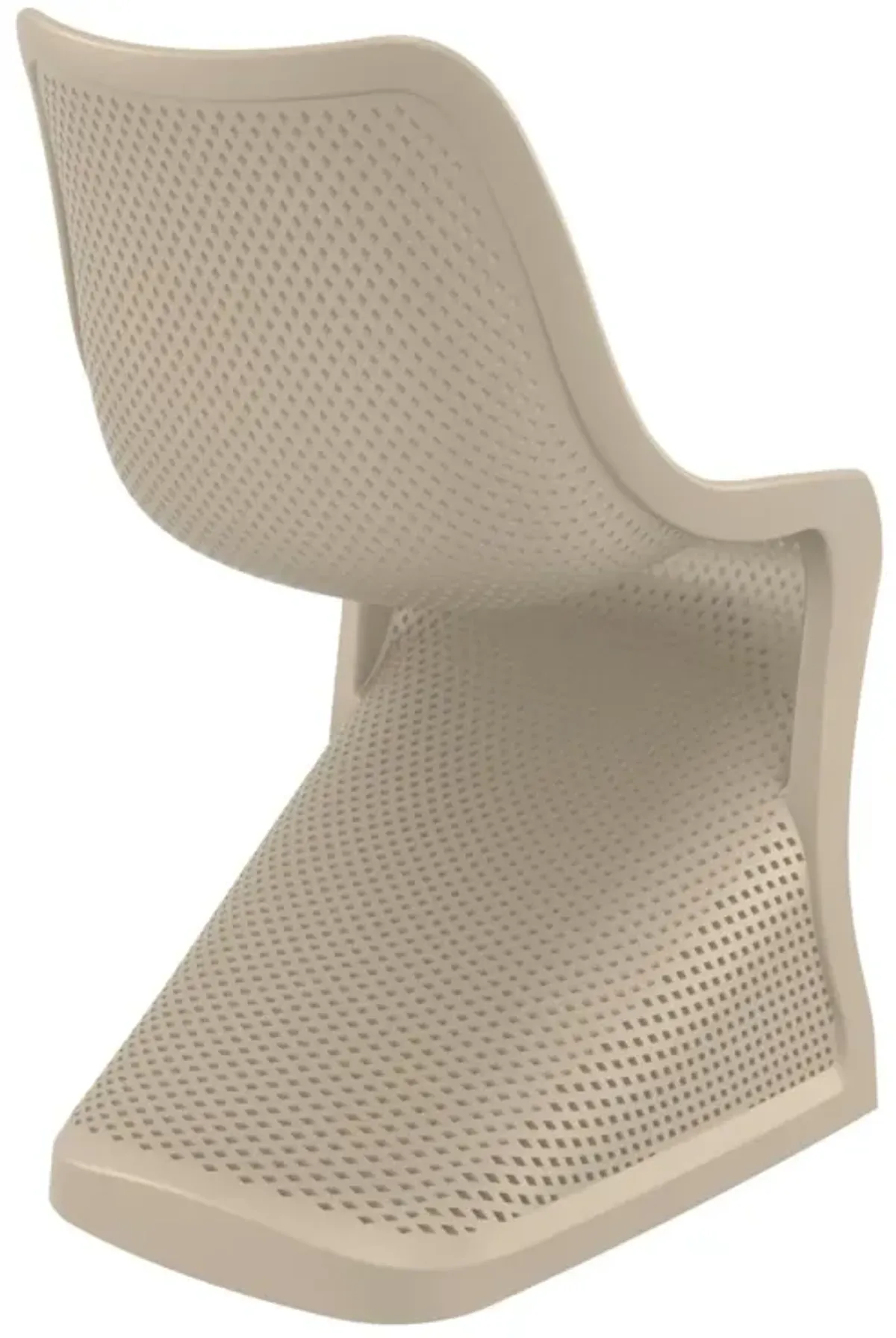 33.5" White Outdoor Patio Dining Chair