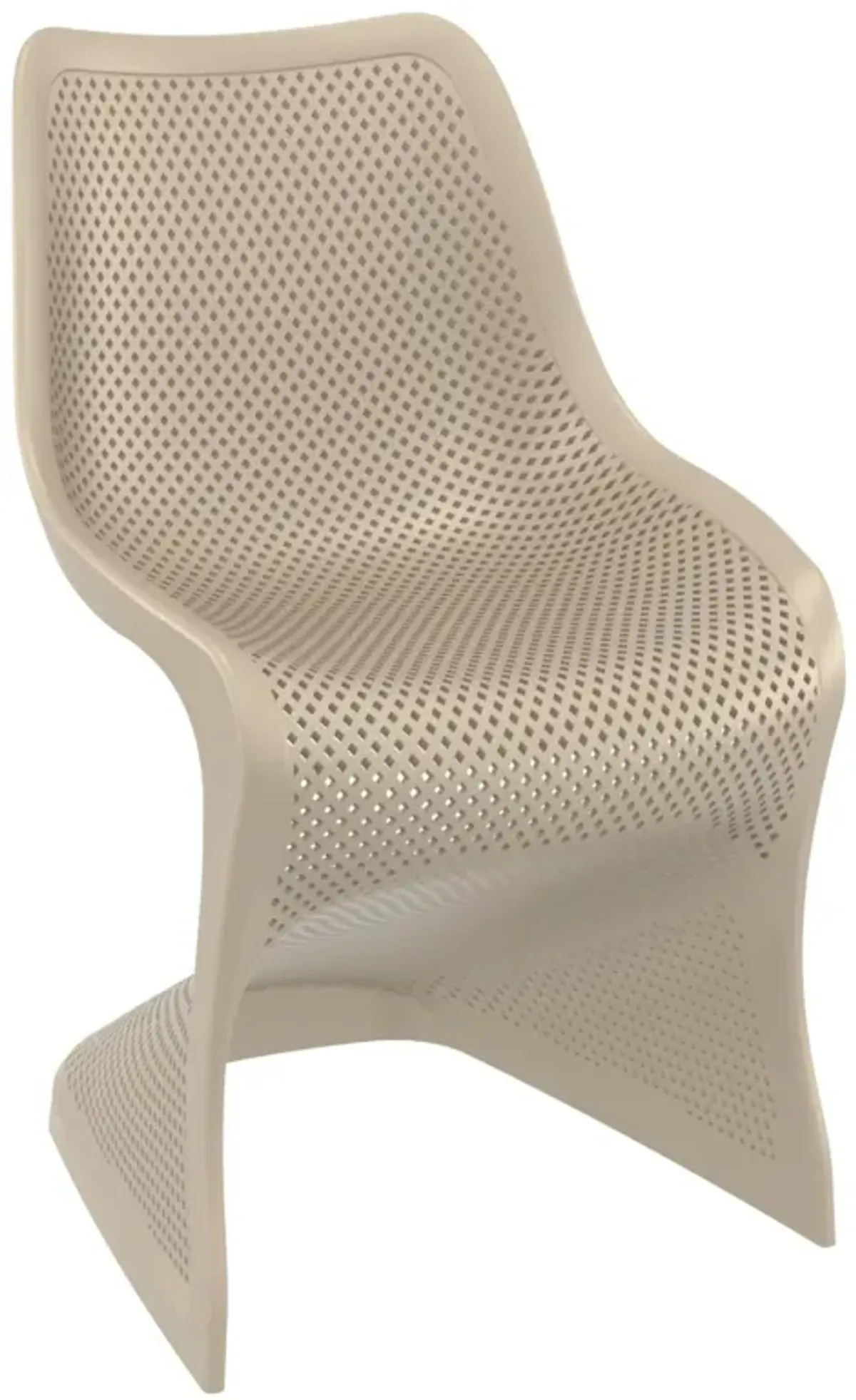 33.5" White Outdoor Patio Dining Chair