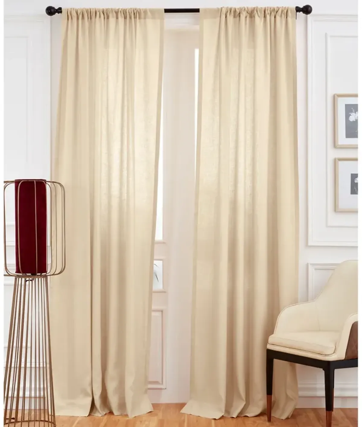 Solino Home 100% Pure Linen Curtain - Linen Curtain