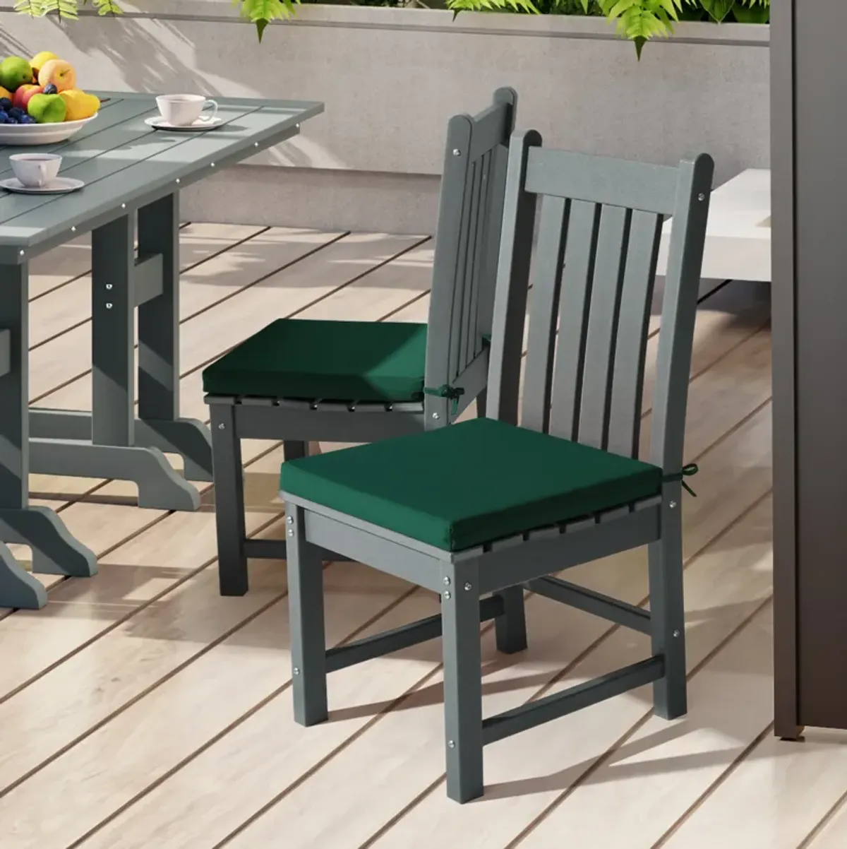 WestinTrends Outdoor Patio Kitchen Dining Chair Square Seat Cushions Set of 4, 19 x 17