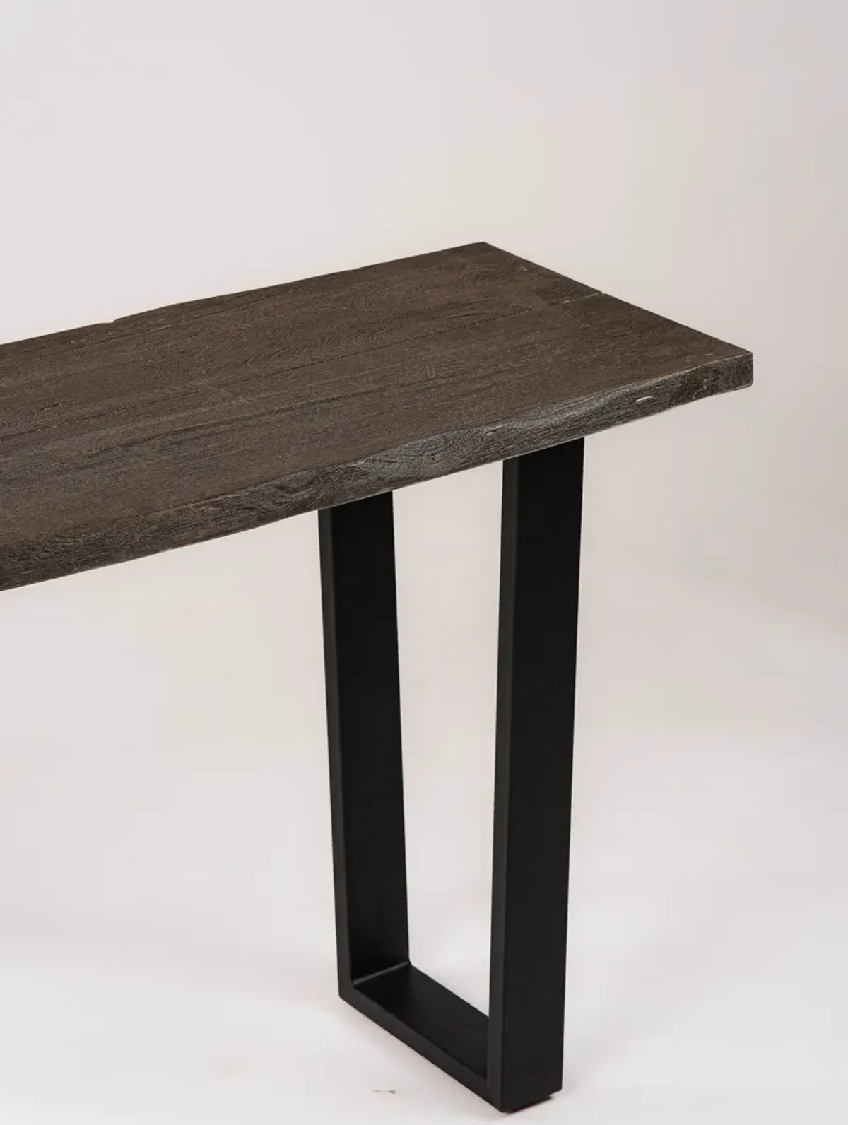 Handmade Eco-Friendly Vintage Acacia Wood & Iron Aston Black Rectangle Table 50"x30"x18" From BBH Homes