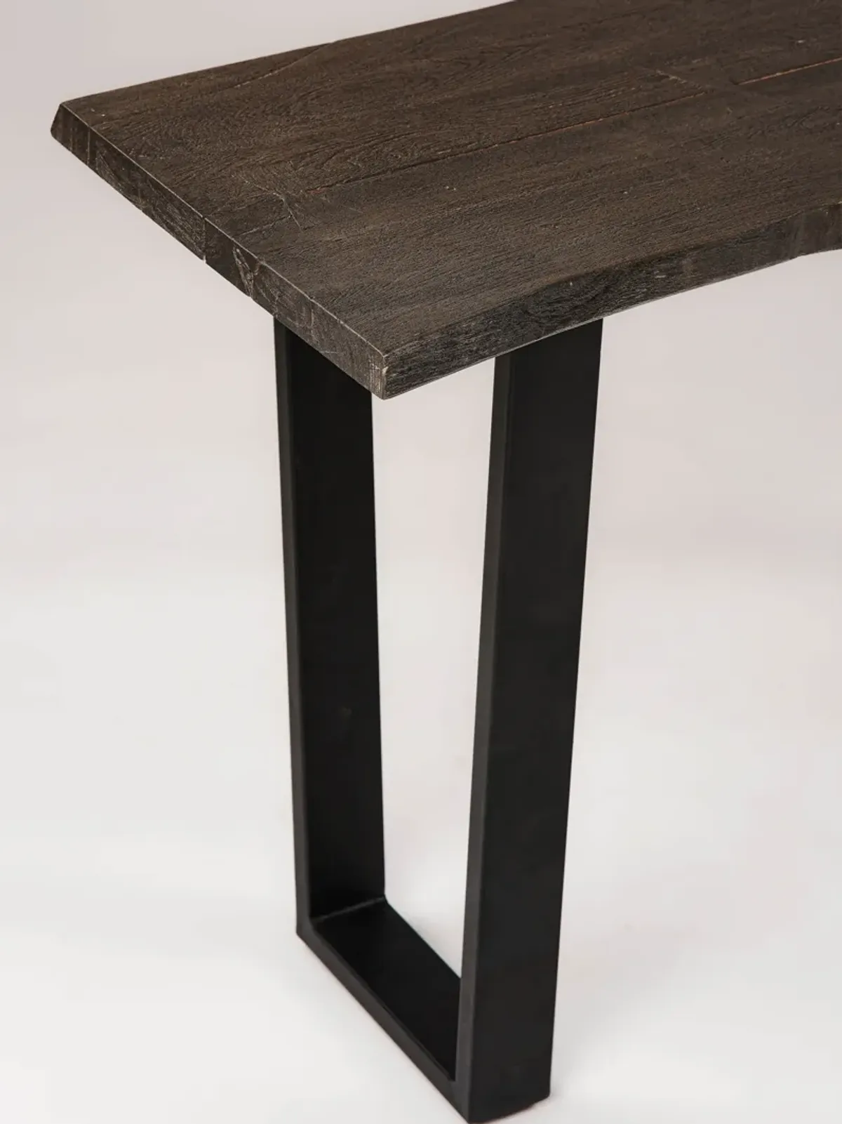 Handmade Eco-Friendly Vintage Acacia Wood & Iron Aston Black Rectangle Table 50"x30"x18" From BBH Homes