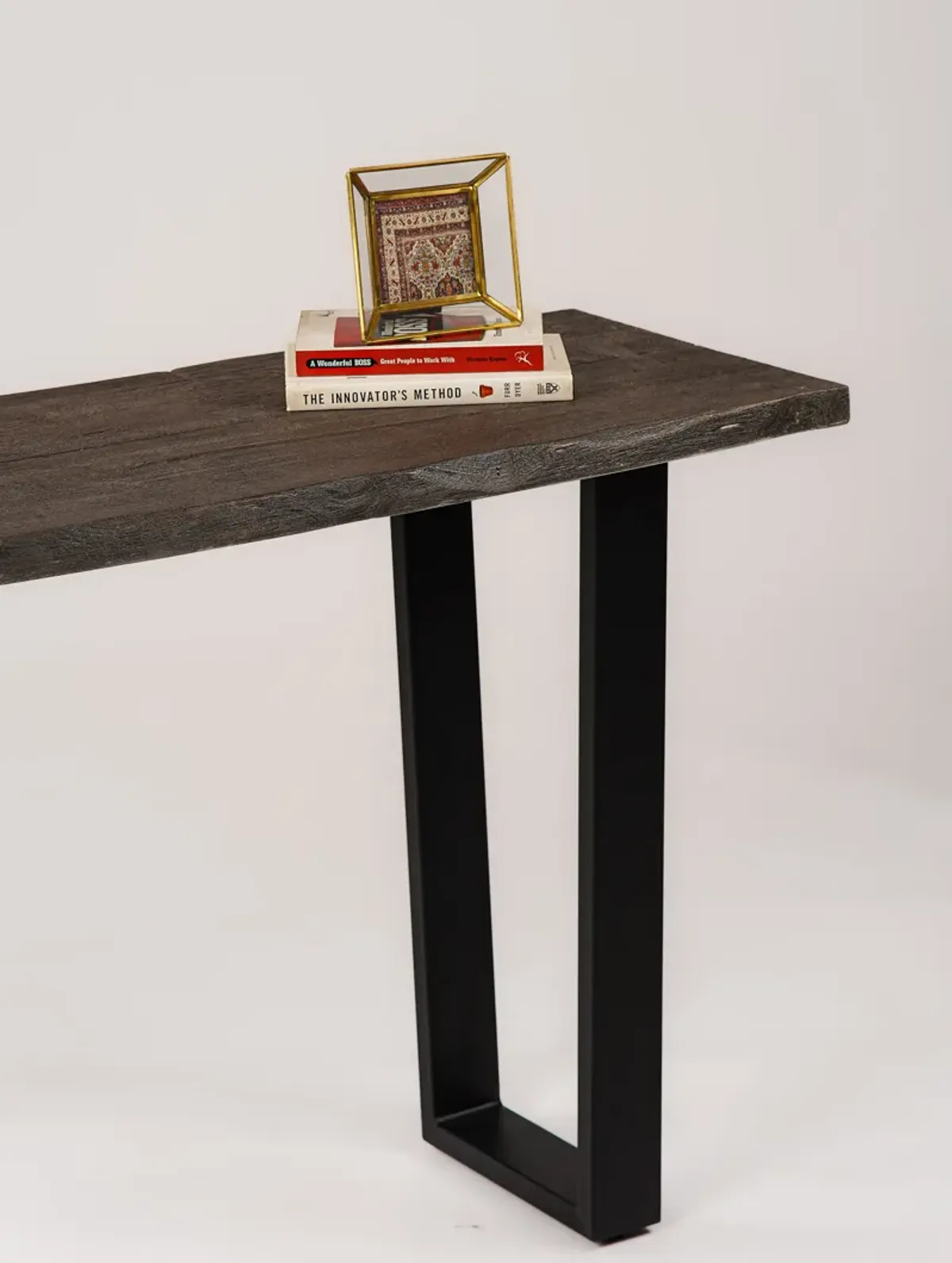 Handmade Eco-Friendly Vintage Acacia Wood & Iron Aston Black Rectangle Table 50"x30"x18" From BBH Homes