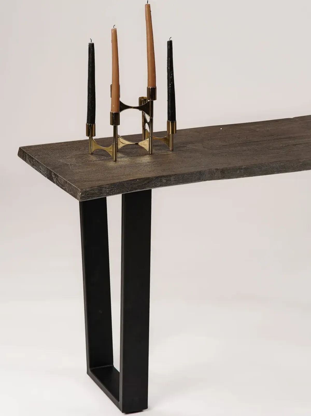 Handmade Eco-Friendly Vintage Acacia Wood & Iron Aston Black Rectangle Table 50"x30"x18" From BBH Homes