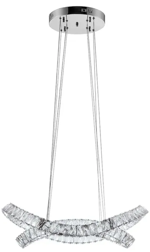 Monroe Chandelier Chrome Crystal Integrated LED Dimmable