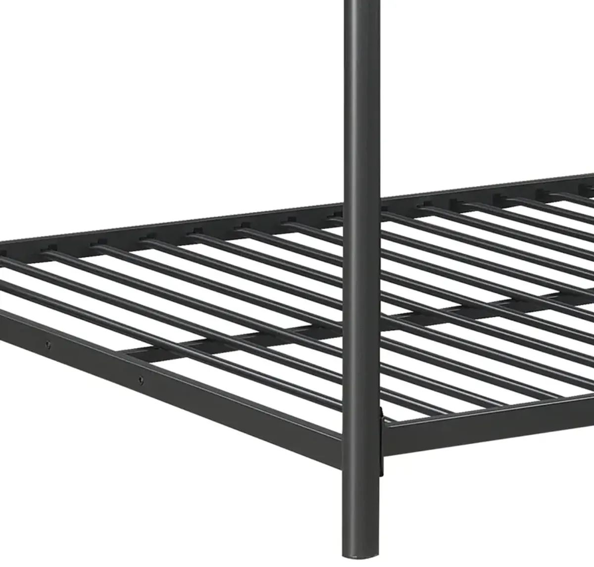 Furniture Triple Bunk Bed, Full/Full/Full, Black