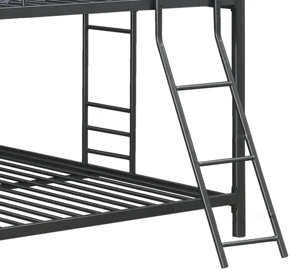 Furniture Triple Bunk Bed, Full/Full/Full, Black