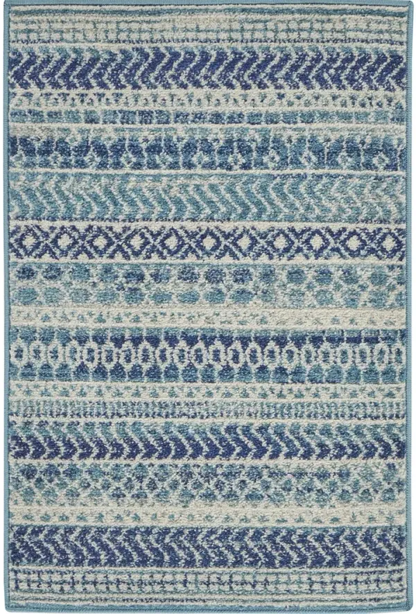 Passion PSN26 Navy/Blue 1'10" x 2'10" Rug