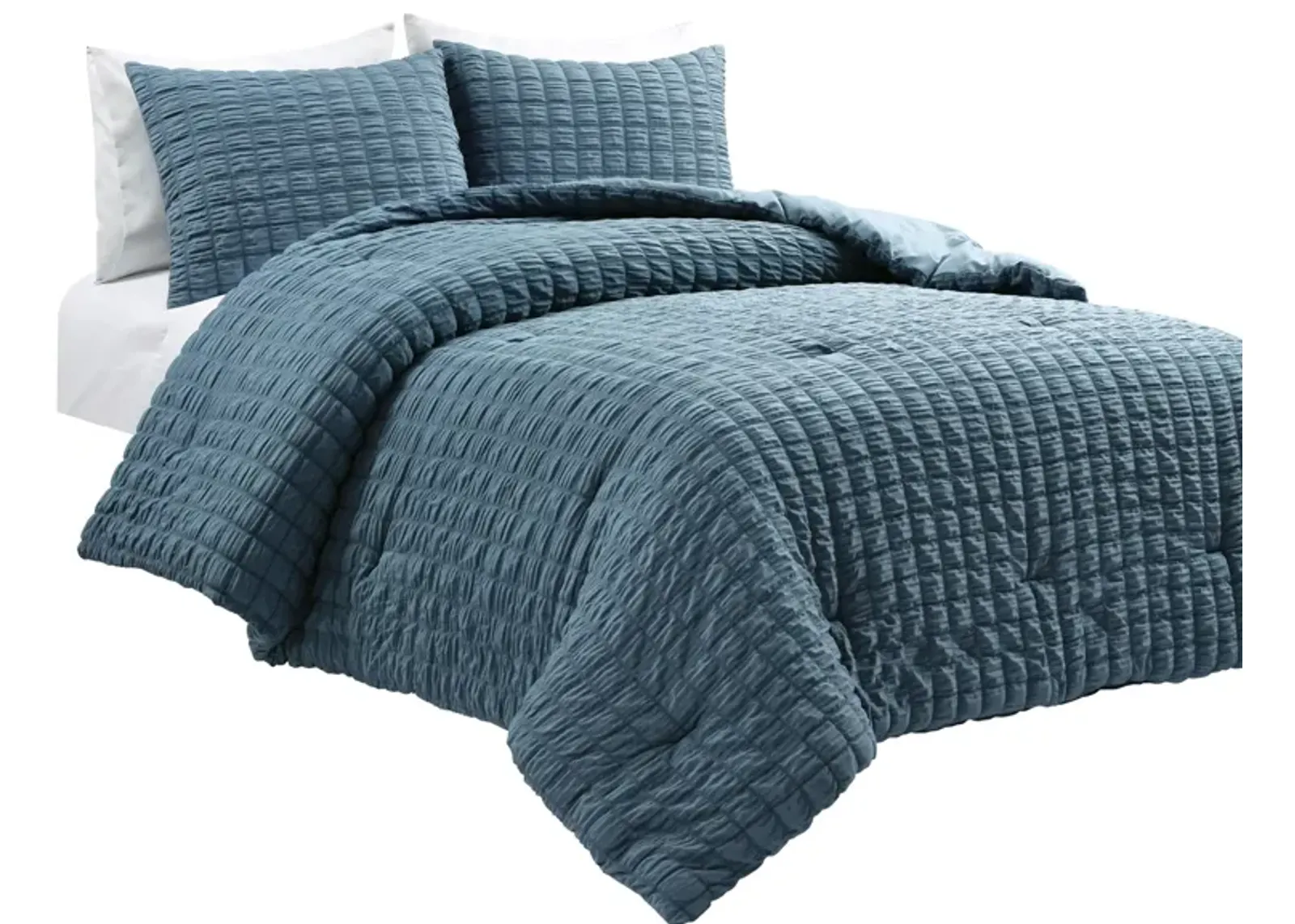 Crinkle Textured Dobby Comforter 3-Pc Set