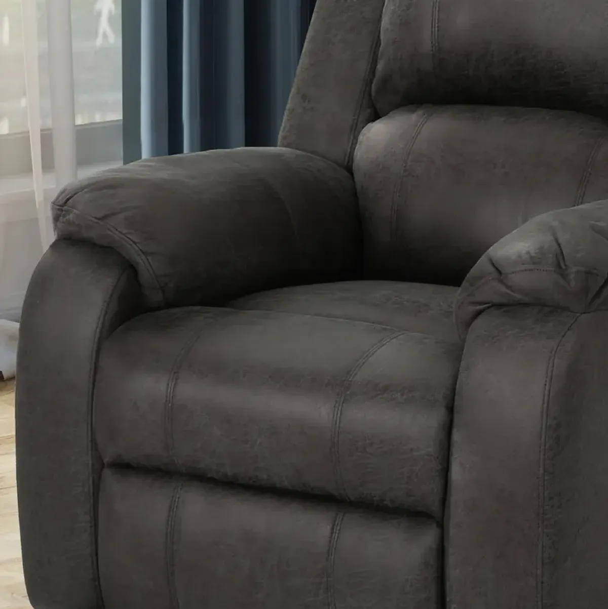 Merax Linen Fabric Manual Recliner Chair