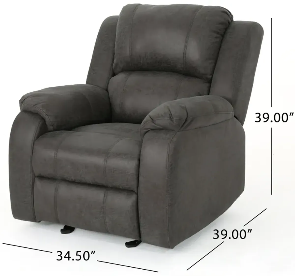 Merax Linen Fabric Manual Recliner Chair