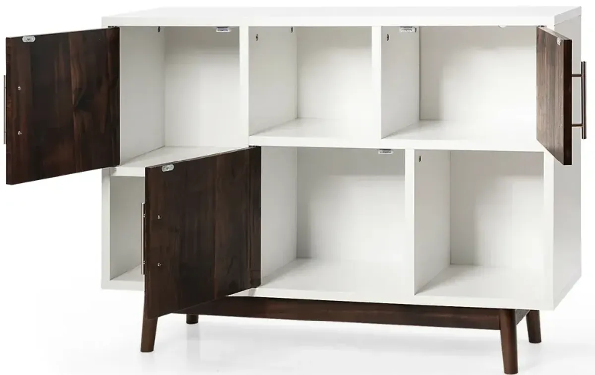 Wood Display Sideboard Storage Cabinet with Storage Compartments