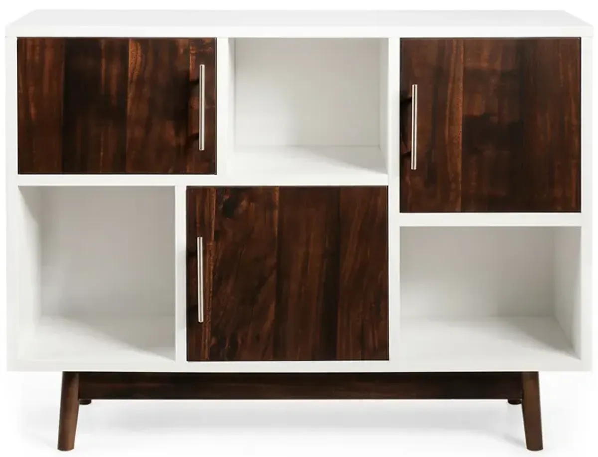 Wood Display Sideboard Storage Cabinet with Storage Compartments