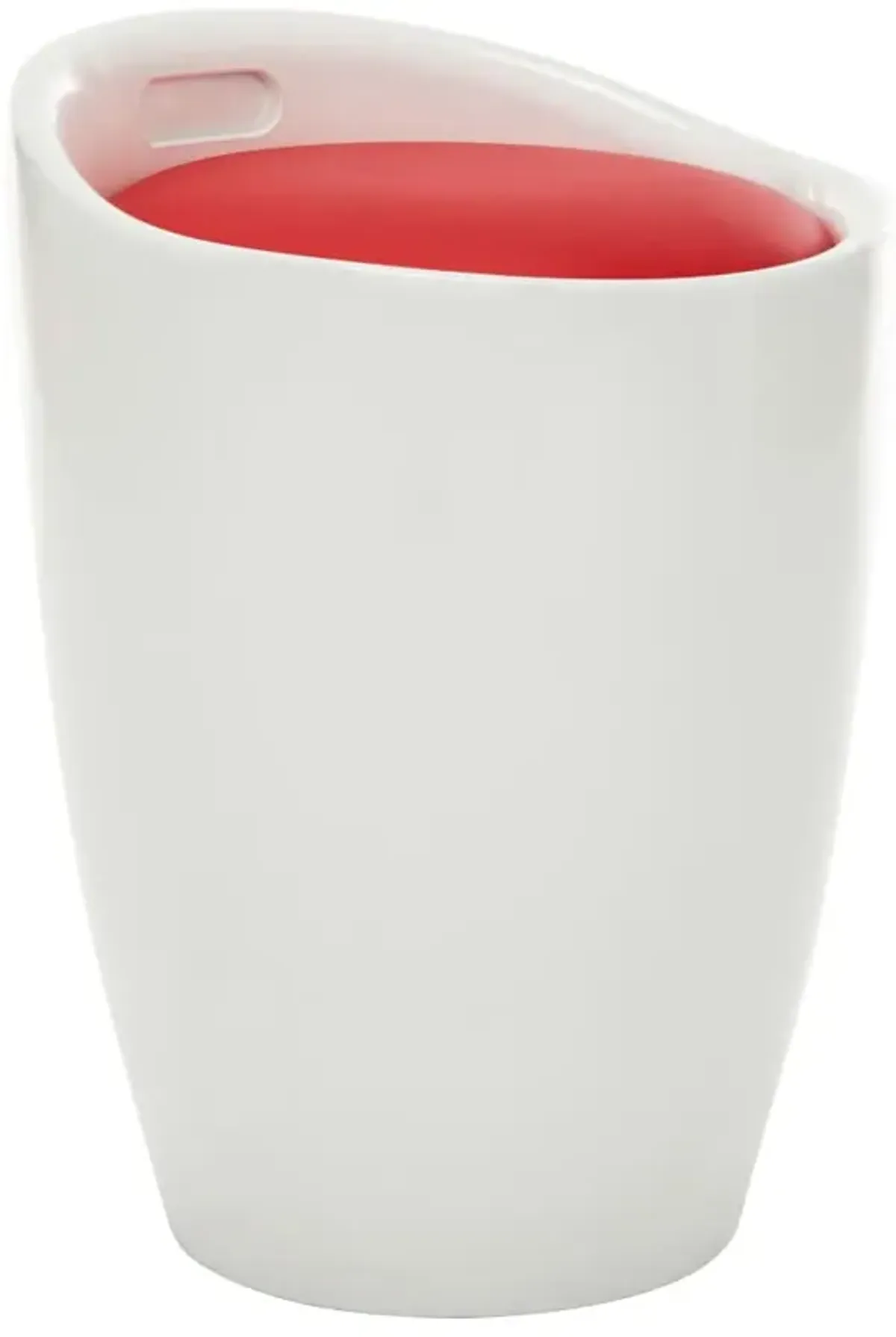vidaXL Storage Stool White and Red Faux Leather