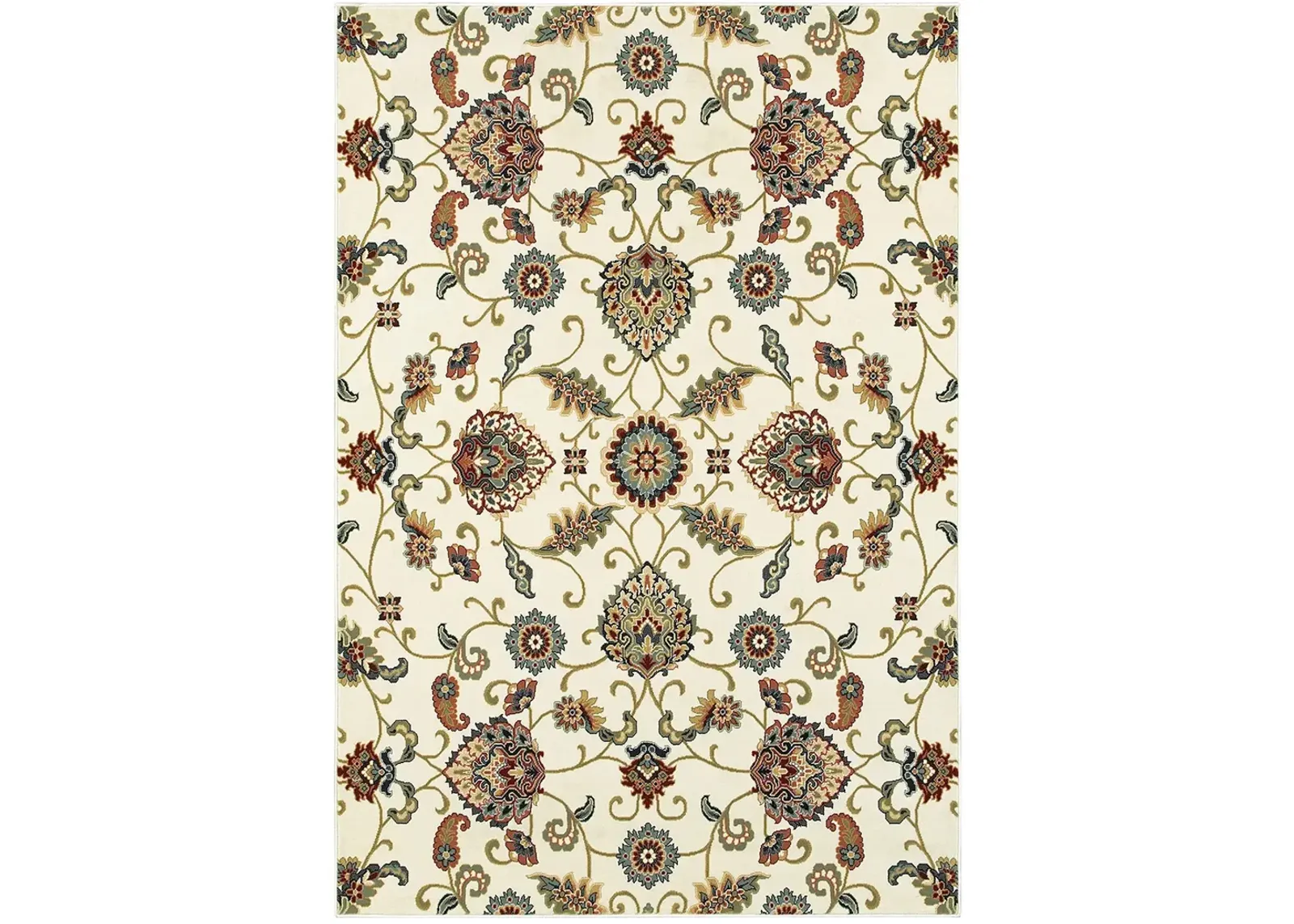 Kashan 9'10" x 12'10" Ivory Rug