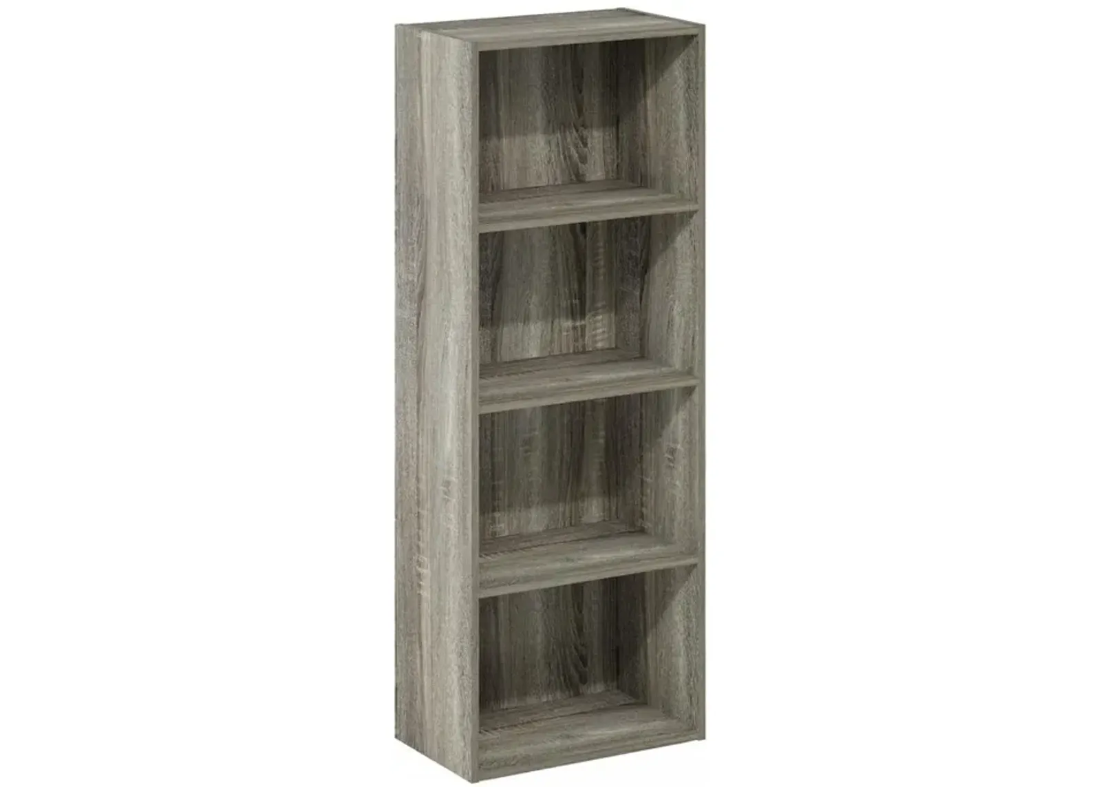 Furinno Luder 4-Tier Open Shelf Bookcase, French Oak