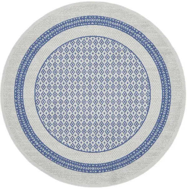 Whimsicle WHS13 Ivory/Blue 8'4" x 11'6" Rug