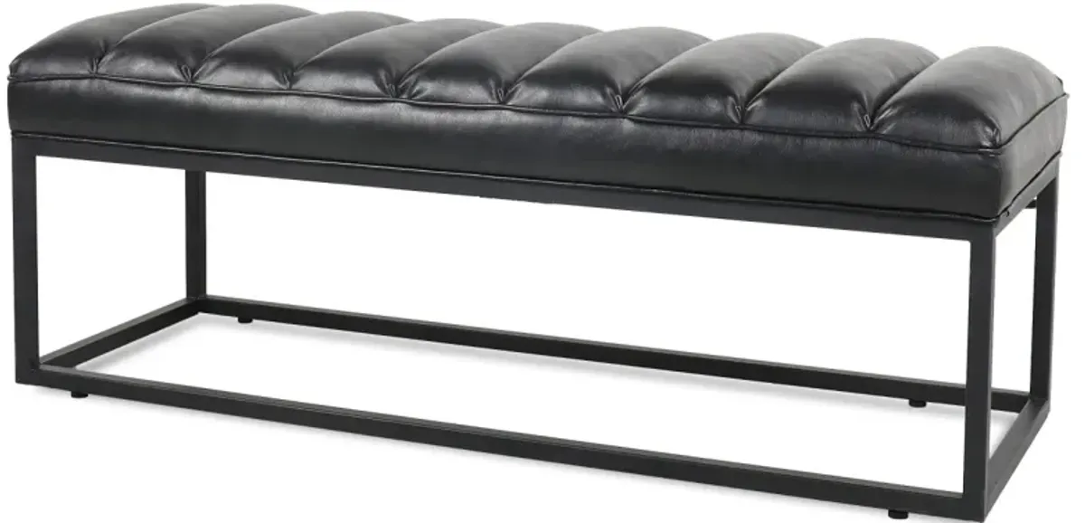 Metal Base Upholstered Bench For Bedroom For Entryway