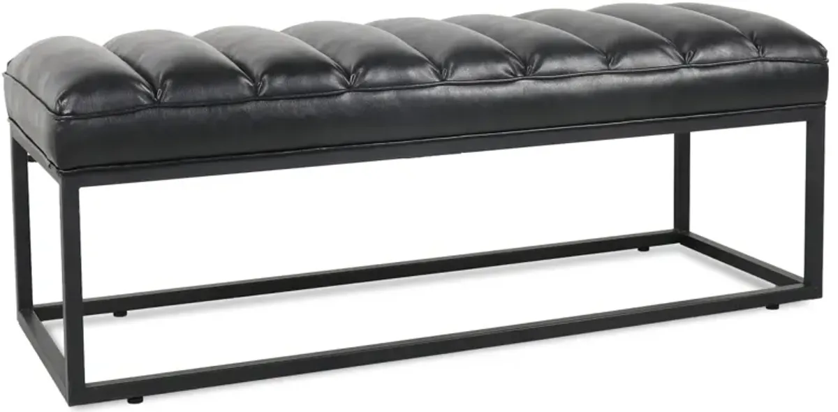 Metal Base Upholstered Bench For Bedroom For Entryway