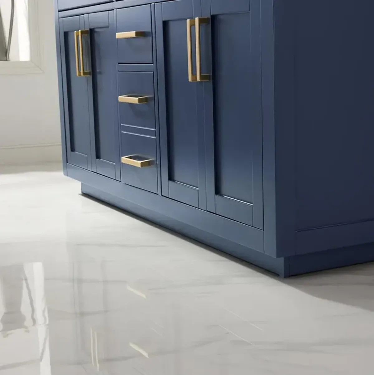 Altair Double Bathroom Vanity Cabinet Only in Royal Blue without Countertop and Mirror