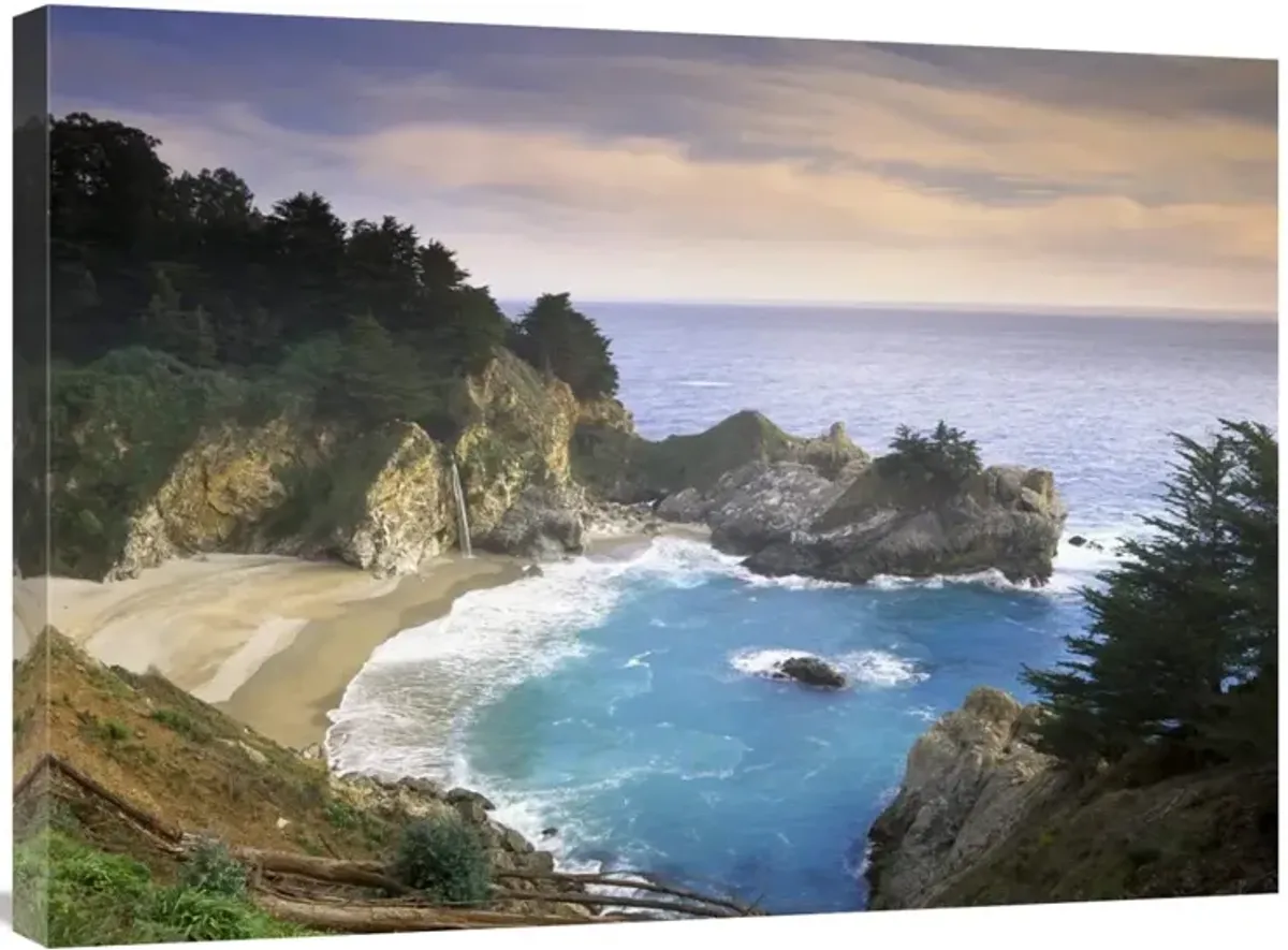 McWay Cove and McWay Falls, Julia Pfieffer-Burns State Park, California-Canvas Art-32x24