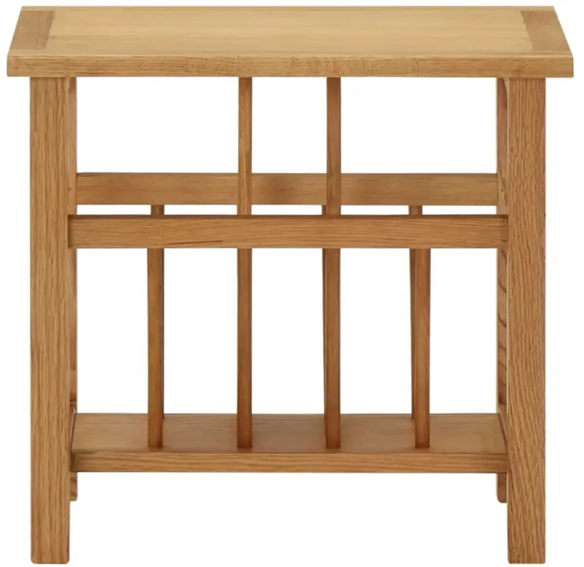 vidaXL Magazine Table 17.7"x10.6"x16.5" Solid Oak Wood