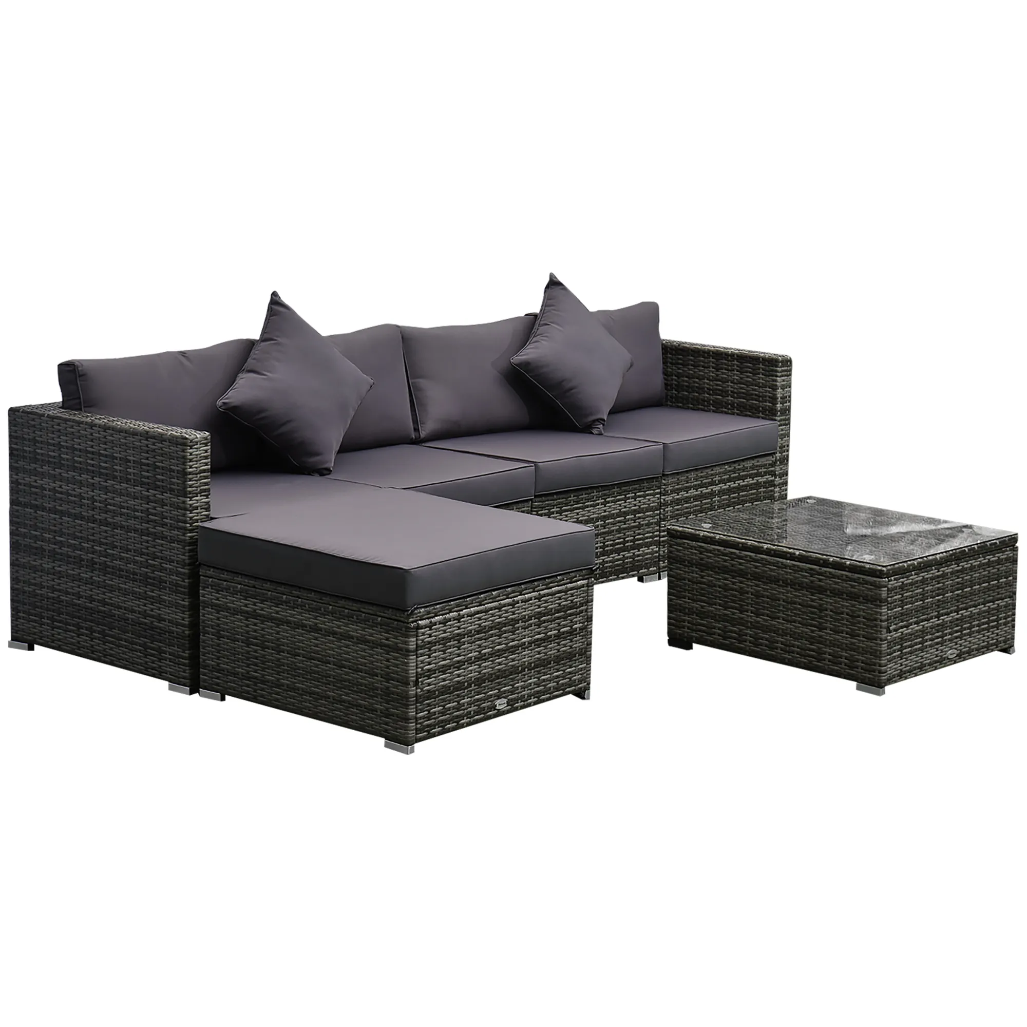 6 PCS Outdoor Rattan Sofa Furniture Infinite Options & Pure Comfort