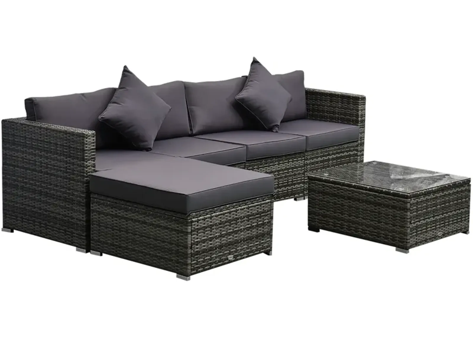 6 PCS Outdoor Rattan Sofa Furniture Infinite Options & Pure Comfort