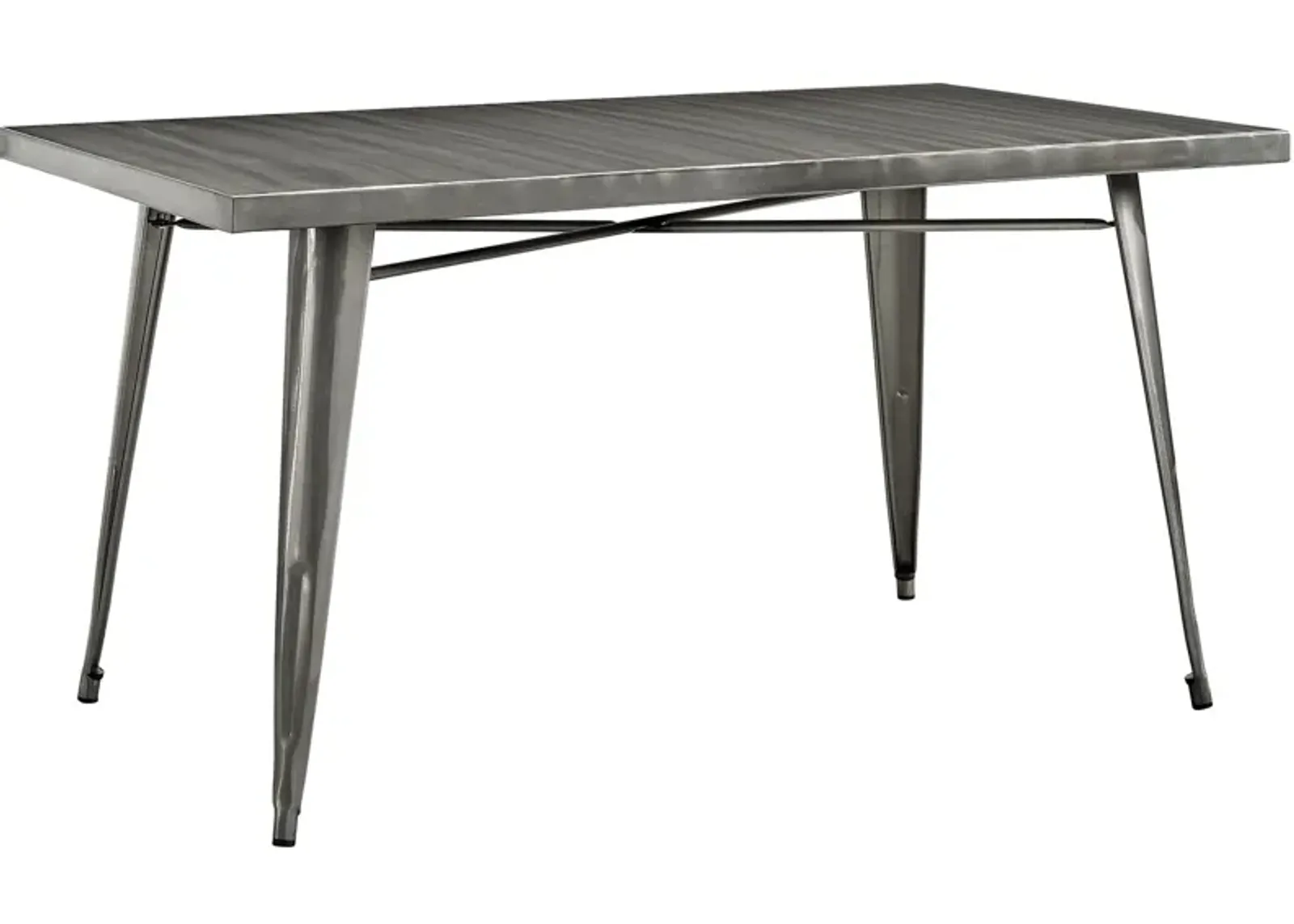 Modway - Alacrity Rectangle Metal Dining Table Gunmetal