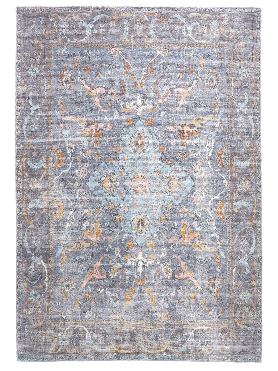 Percy 39AFF Blue/Gray/Orange 9'2" x 12' Rug