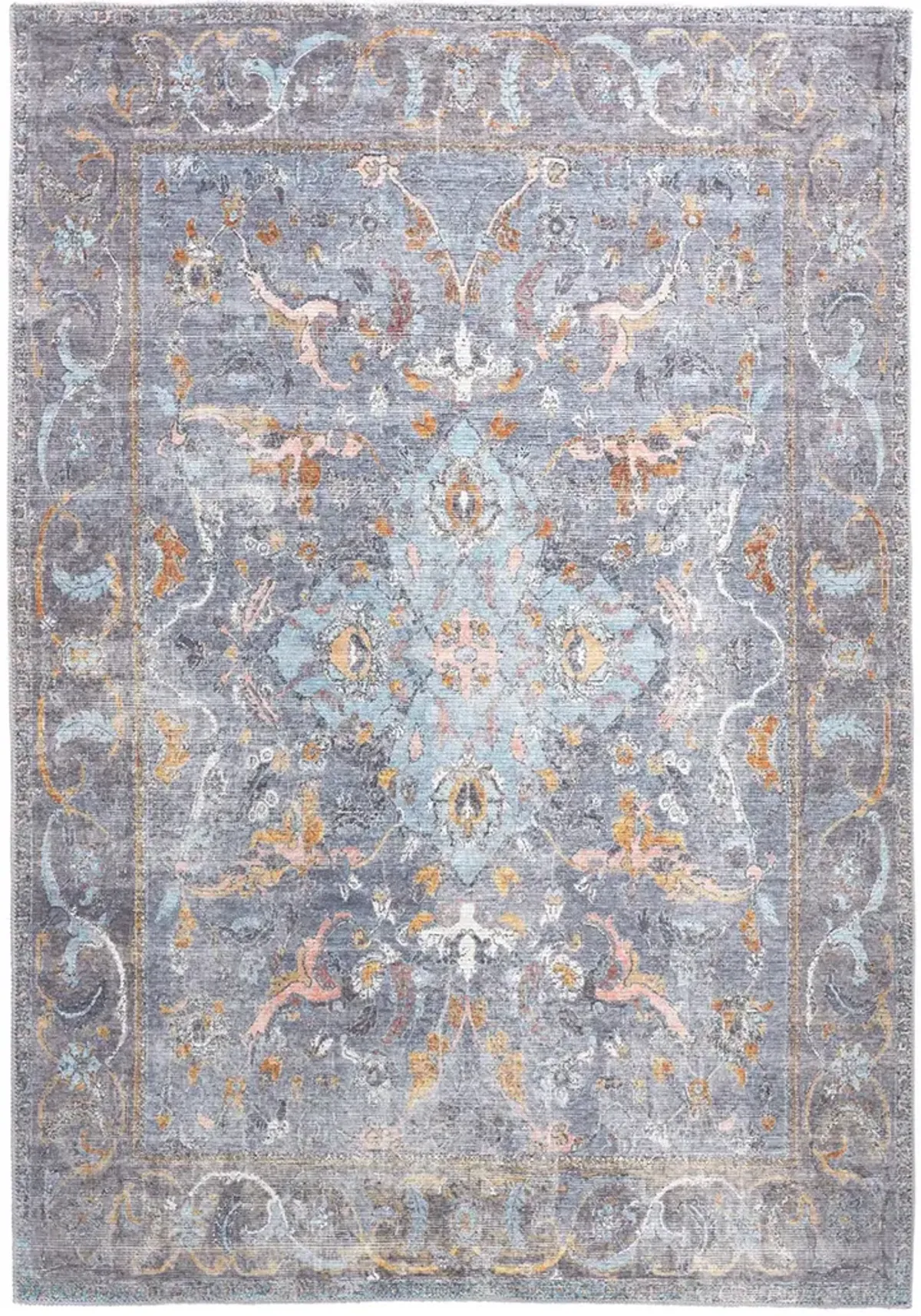 Percy 39AFF Blue/Gray/Orange 9'2" x 12' Rug