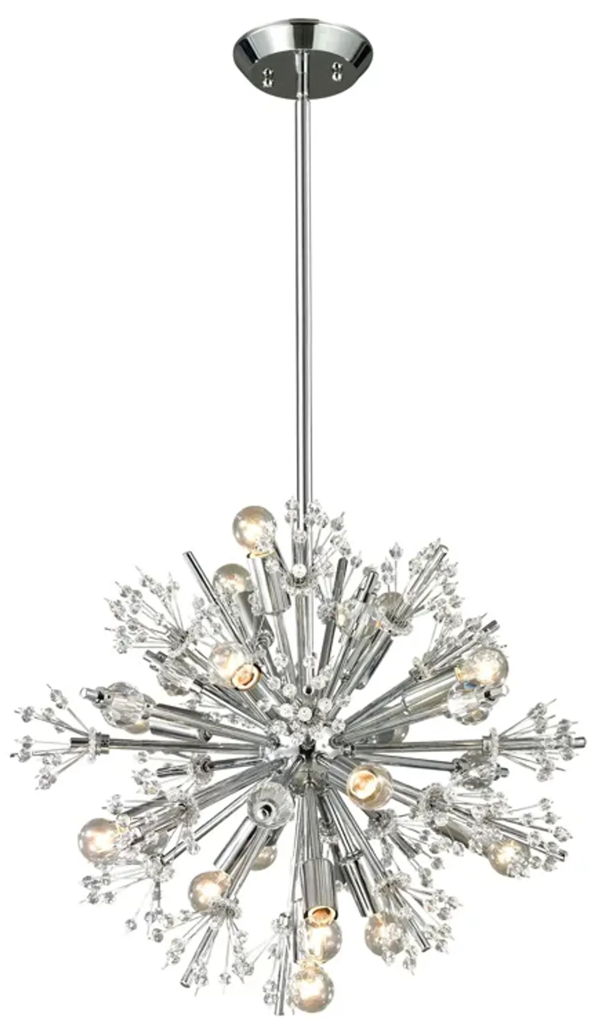 Starburst 20'' Wide 15-Light Silver Chandelier