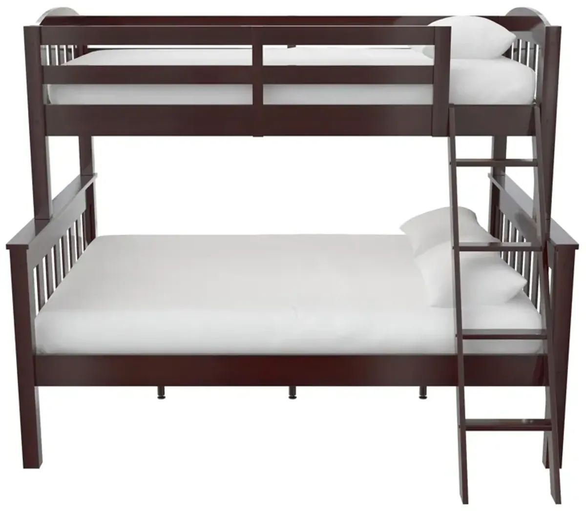 Atwater Living Alara Twin-Over-Full Convertible Bunk Bed with Ladder, Espresso